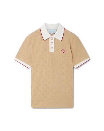 Monogram Velour Polo Shirt